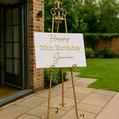 Personalised A2 Welcome Acrylic Event Entrance Party Sign with 3D Lettering Product Gallery Image