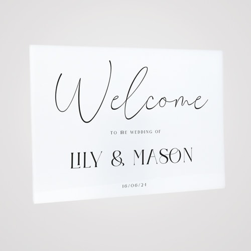 Personalised A2 Elegant Sophistication Wedding Welcome Sign Product Gallery Image