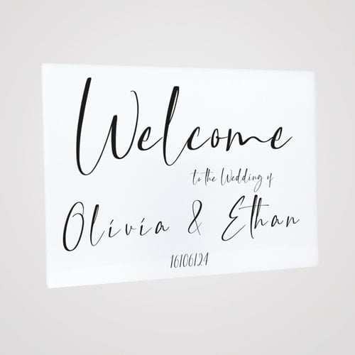 Personalised A2 Idyllic Cursive Wedding Welcome Sign Product Gallery Image