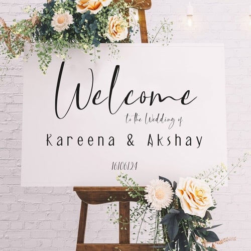 Personalised A2 Idyllic Wedding Welcome Sign Product Gallery Image
