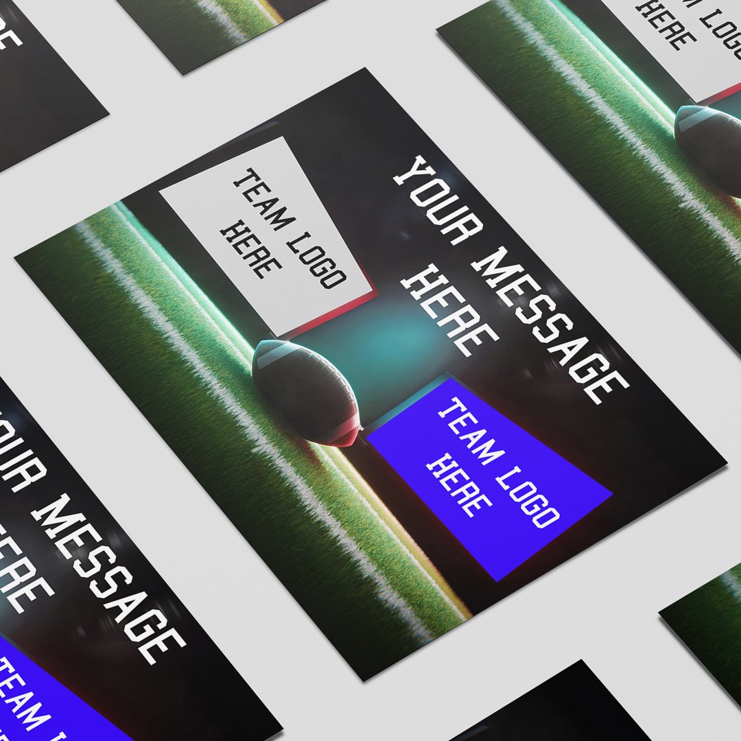 Personalised American Football Design Poster PVC Party Sign Decoration