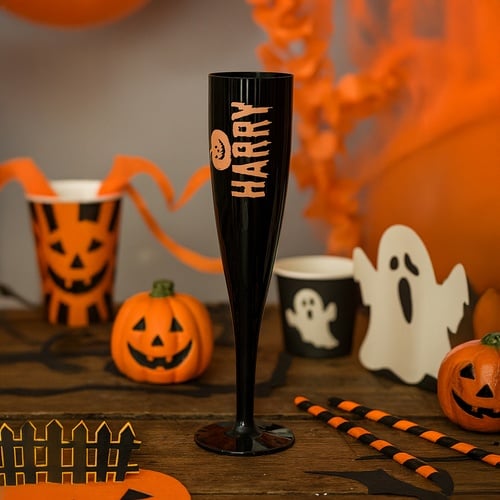 Personalised Black Halloween Plastic Flute Product Gallery Image
