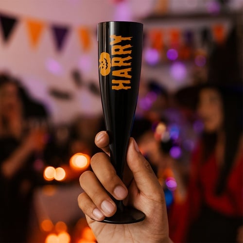 Personalised Black Halloween Plastic Flute Product Gallery Image