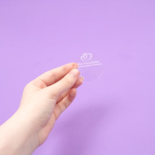 Personalised Business Clear Acrylic Round Drinks Tag Product Gallery Image
