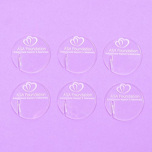 Personalised Business Clear Acrylic Round Drinks Tag Product Gallery Image