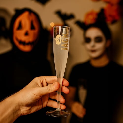 Personalised Clear Halloween Plastic Flute Product Gallery Image