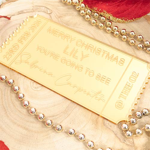 Personalised Concert Show Ticket 2D Customisable Keepsake Memento Gift Product Gallery Image