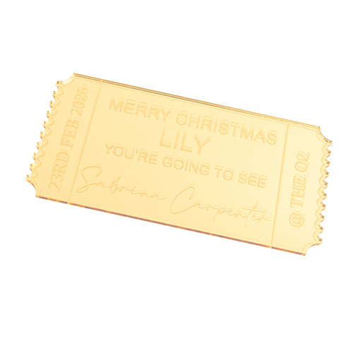 Personalised Concert Show Ticket 2D Customisable Keepsake Memento Gift Product Gallery Image