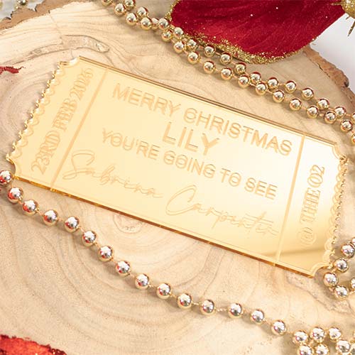 Personalised Concert Show Ticket 2D Customisable Keepsake Memento Gift Product Gallery Image