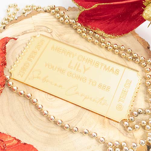 Personalised Concert Show Ticket 2D Customisable Keepsake Memento Gift Product Gallery Image