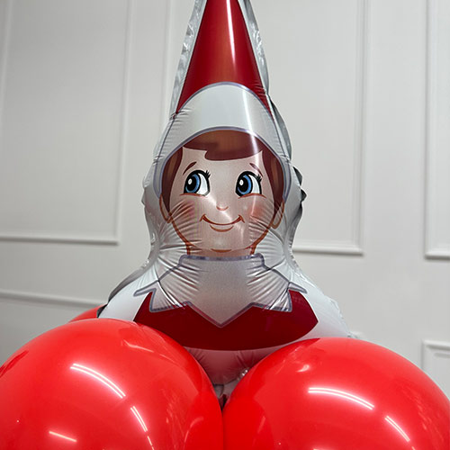 Personalised Elf Arrival in a Postbox Official Elf on the Shelf Christmas Inflated Balloon Display Product Gallery Image