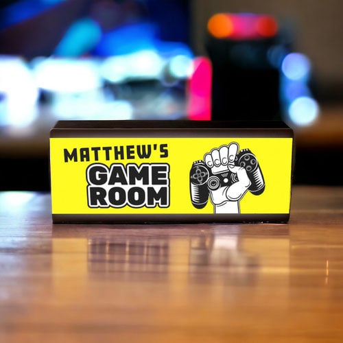 Personalised Game Room LED Light Box Room Sign Product Gallery Image