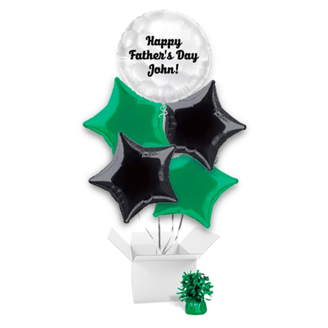 Personalised Golf Ball Father's Day Round Foil Balloon - 5 Inflated Balloons In A Box