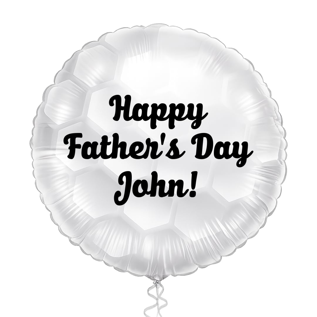 Personalised Golf Ball Father's Day Round Foil Balloon - Inflated Balloon In A Box