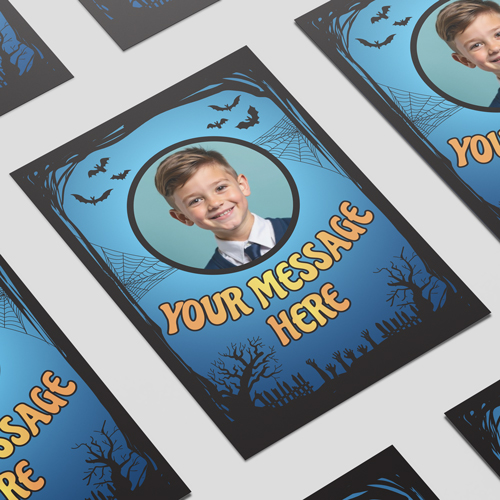 Personalised Halloween Graveyard with Photo Poster PVC Party Sign Decoration Product Image