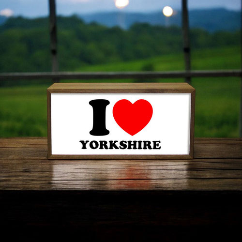 Personalised I Love Word LED Light Box Wood Room Sign Product Gallery Image