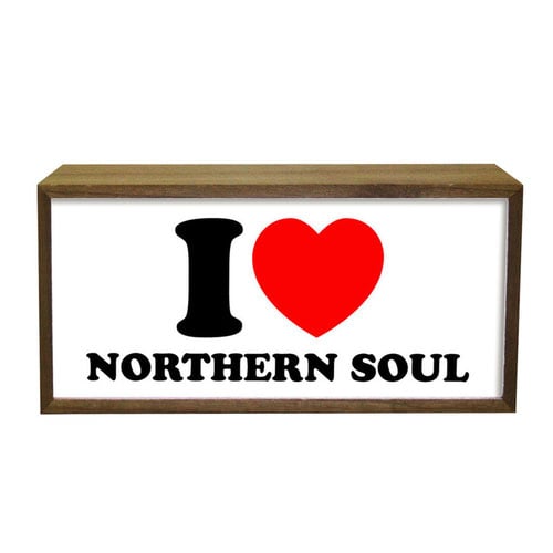 Personalised I Love Word LED Light Box Wood Room Sign Product Gallery Image