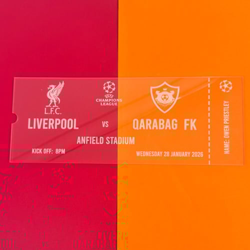 Personalised Large Sporting Event Sports Match Game Ticket Decorative Plaque 2D Customisable Keepsake Memento Gift Product Gallery Image