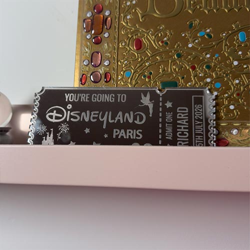 Personalised Magical Theme Park Paris Florida Ticket 2D Customisable Keepsake Memento Gift Product Gallery Image