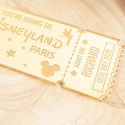 Personalised Magical Theme Park Paris Florida Ticket 2D Customisable Keepsake Memento Gift Product Gallery Image