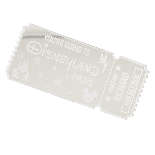 Personalised Magical Theme Park Paris Florida Ticket 2D Customisable Keepsake Memento Gift Product Gallery Image