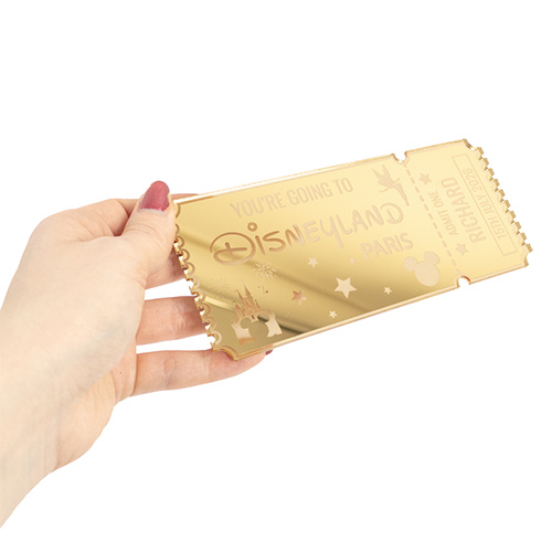 Personalised Magical Theme Park Paris Florida Ticket 2D Customisable Keepsake Memento Gift Product Gallery Image