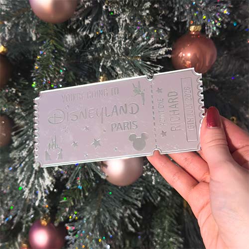 Personalised Magical Theme Park Paris Florida Ticket 2D Customisable Keepsake Memento Gift Product Gallery Image