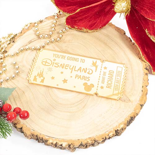 Personalised Magical Theme Park Paris Florida Ticket 2D Customisable Keepsake Memento Gift Product Gallery Image