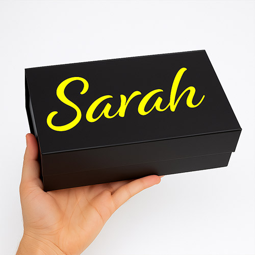 Personalised Magnetic Large Black Gift Box 30cm Product Gallery Image