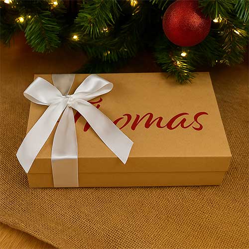 Personalised Magnetic Large Kraft Gift Box 30cm