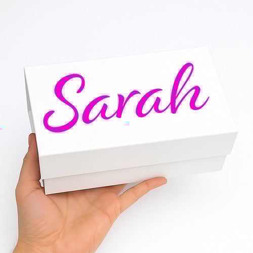 Personalised Magnetic Large White Gift Box 30cm Product Gallery Image