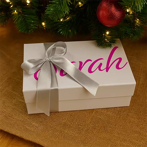 Personalised Magnetic Large White Gift Box 30cm