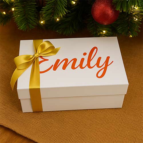 Personalised Magnetic Medium White Gift Box 22cm