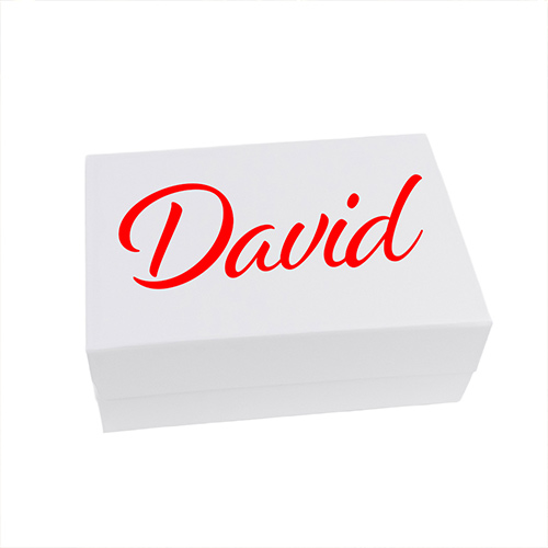 Personalised Magnetic Small White Gift Box 19cm Product Gallery Image