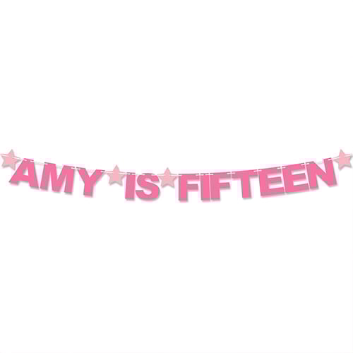 Personalised Name Is Fifteen 15th Birthday Recyclable Card Party Bunting Product Gallery Image