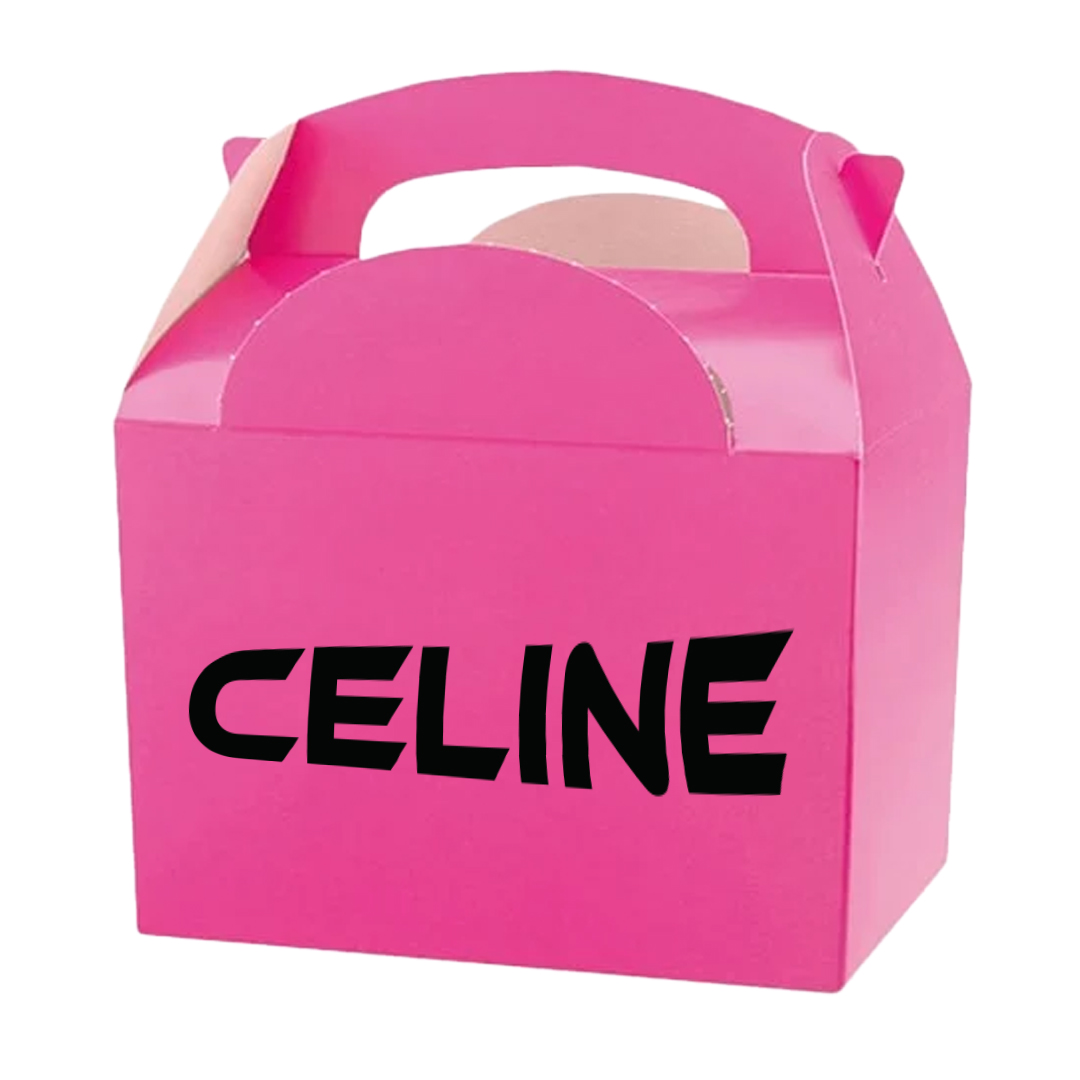 Personalised Pop Star Monster Hunters Hot Pink Party Paper Lunch Box Product Gallery Image