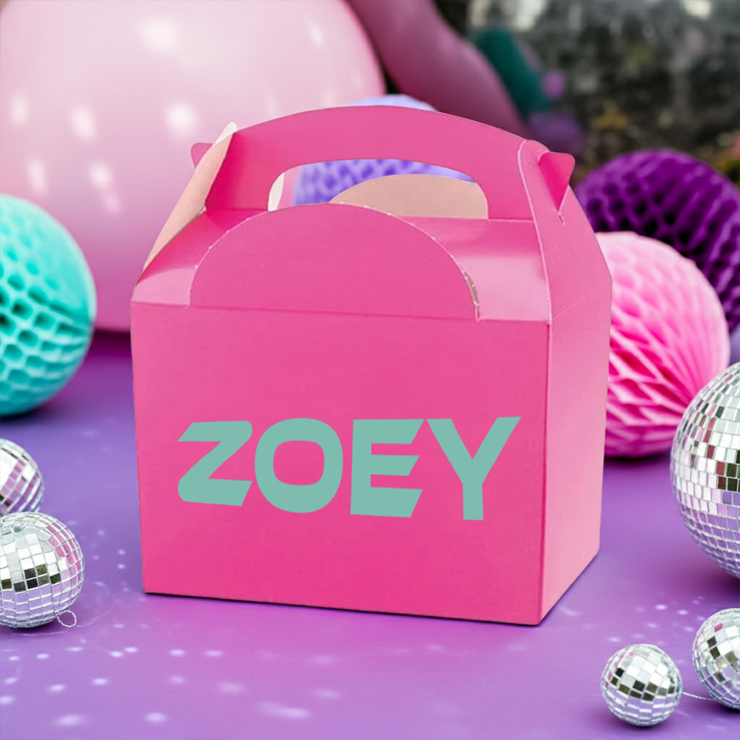 Personalised Pop Star Monster Hunters Hot Pink Party Paper Lunch Box Product Gallery Image