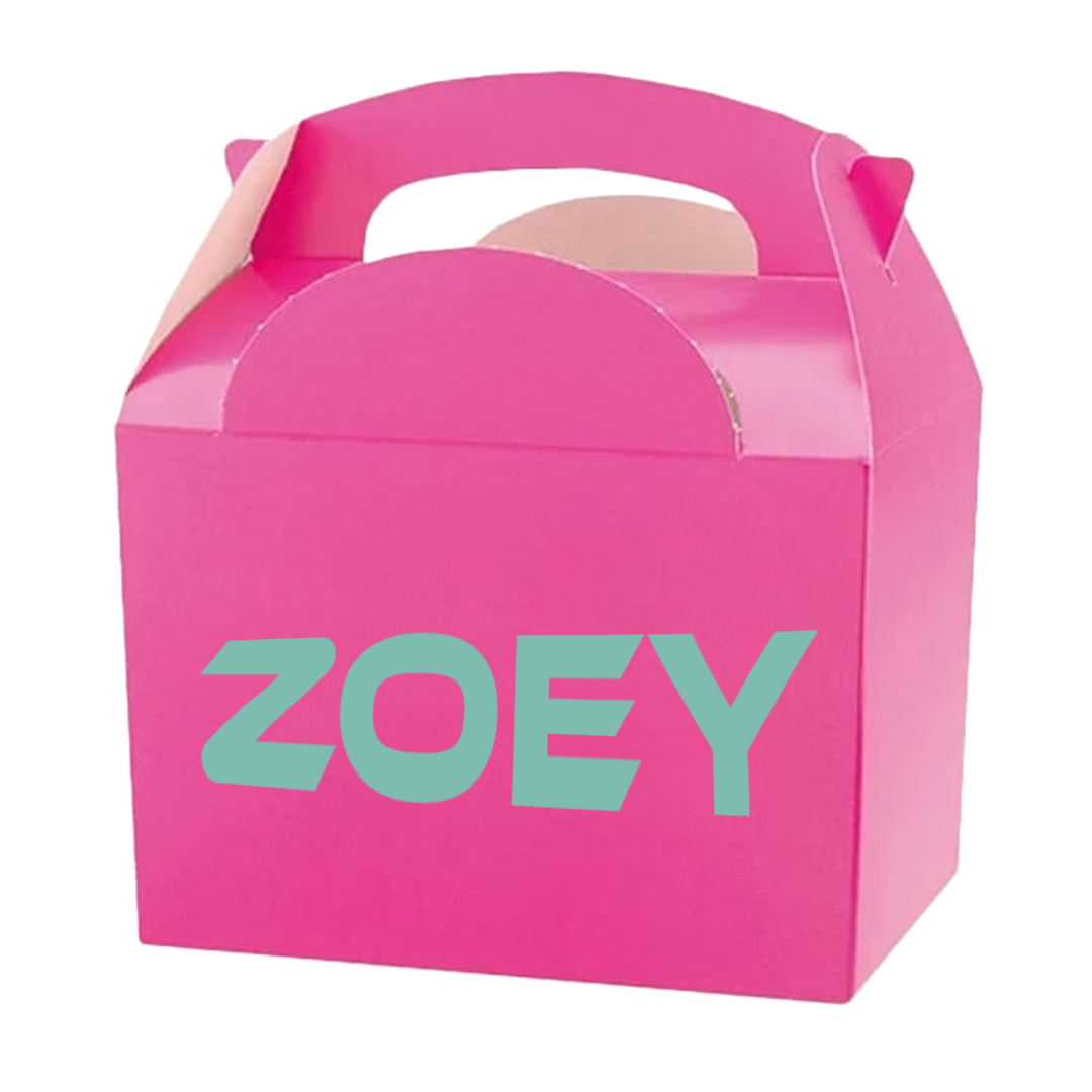 Personalised Pop Star Monster Hunters Hot Pink Party Paper Lunch Box