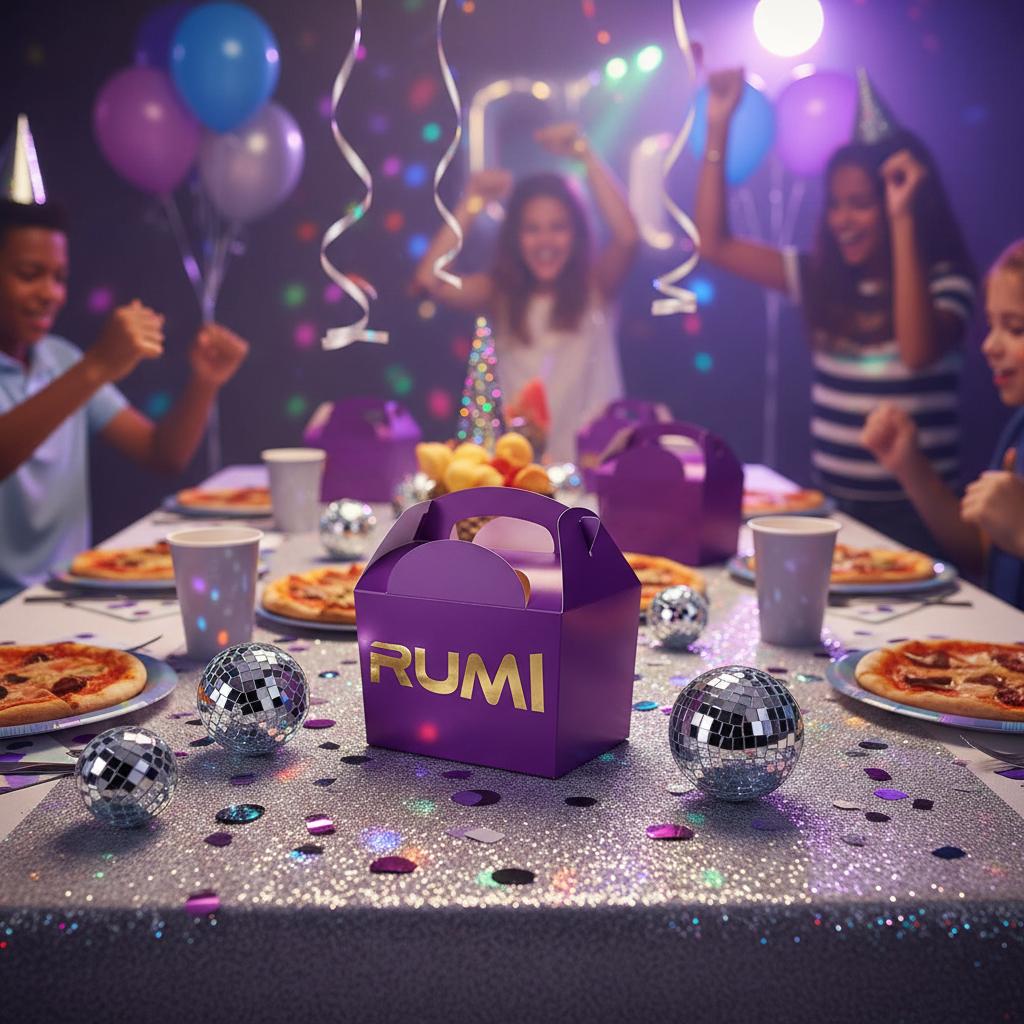 Personalised Pop Star Monster Hunters Purple Party Paper Lunch Box Product Gallery Image