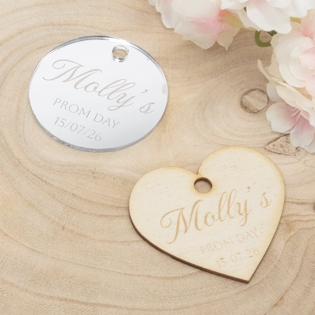 Personalised Prom Day Gift Tag Keepsake Decoration 7cm