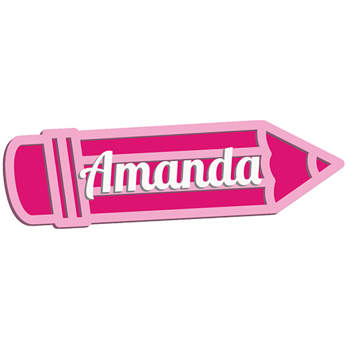 Personalised School Pencil Shaped Triple Layer Plaque Sign 15cm Product Gallery Image