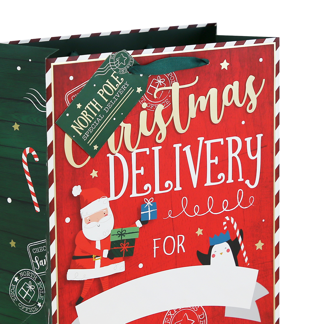 Personalised Special Delivery Christmas Large Gift Bag 33cm Product Gallery Image
