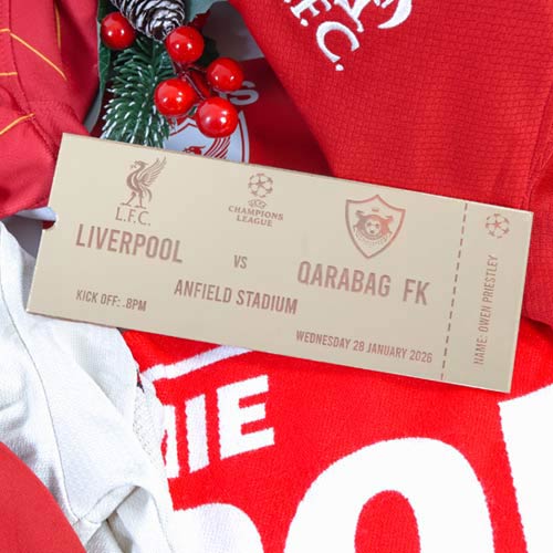 Personalised Sporting Event Sports Match Game Ticket 2D Customisable Keepsake Memento Gift Product Gallery Image
