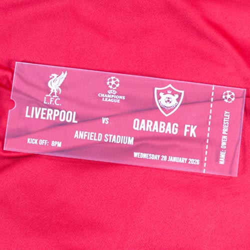 Personalised Sporting Event Sports Match Game Ticket 2D Customisable Keepsake Memento Gift Product Gallery Image