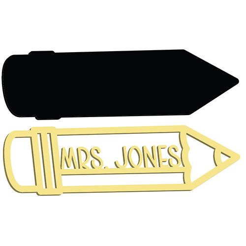Personalised Teacher Pencil Shaped Double Layer Plaque Sign 15cm Product Gallery Image