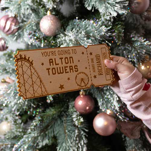 Personalised Theme Park Ticket 2D Customisable Keepsake Memento Gift Product Gallery Image