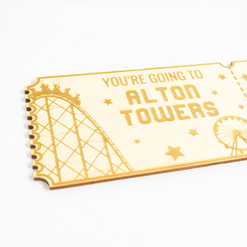 Personalised Theme Park Ticket 2D Customisable Keepsake Memento Gift Product Gallery Image