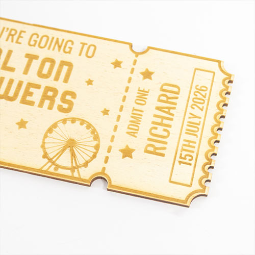 Personalised Theme Park Ticket 2D Customisable Keepsake Memento Gift Product Gallery Image