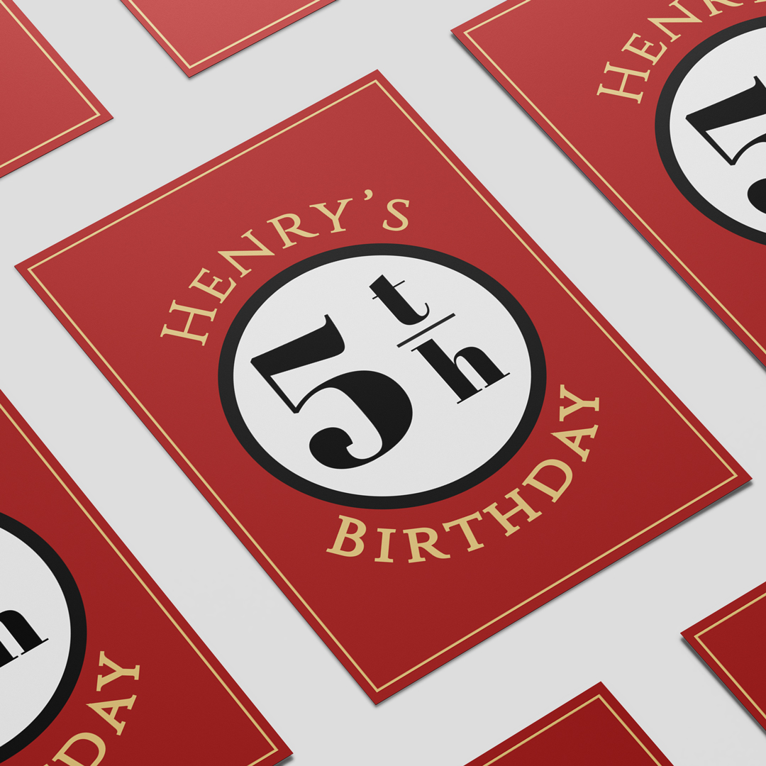 Personalised Birthday Train Plaform Design Poster PVC Party Sign Decoration View 2