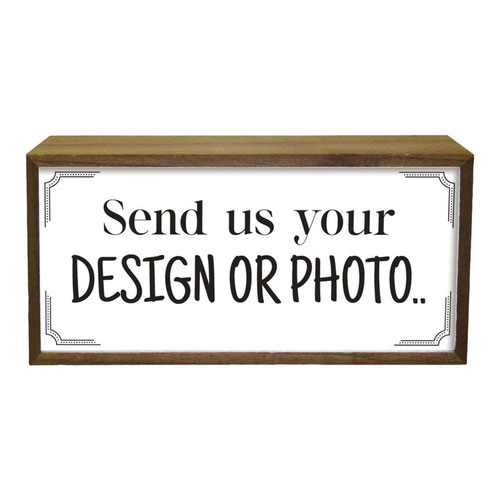 Personalised Upload Logo LED Light Box Wood Room Sign Product Gallery Image